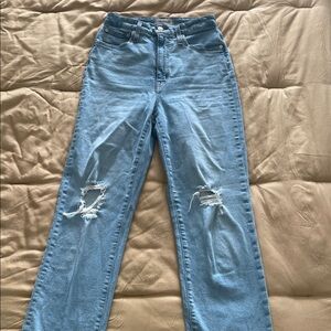 Madewell Light Blue Denim Jeans curvy perfect vintage straight 27 tall